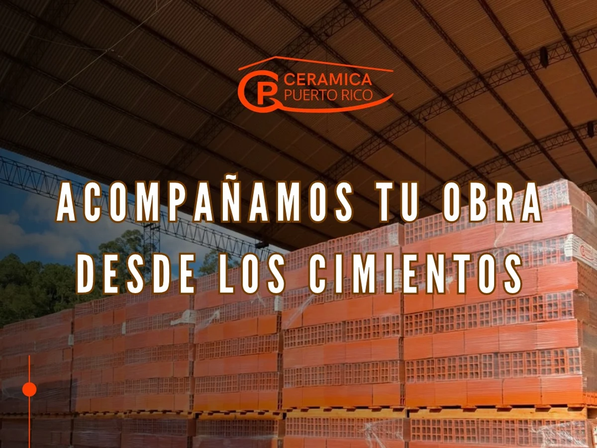 Pallets de ladrillos listos para el despacho en la planta de Puerto Rico