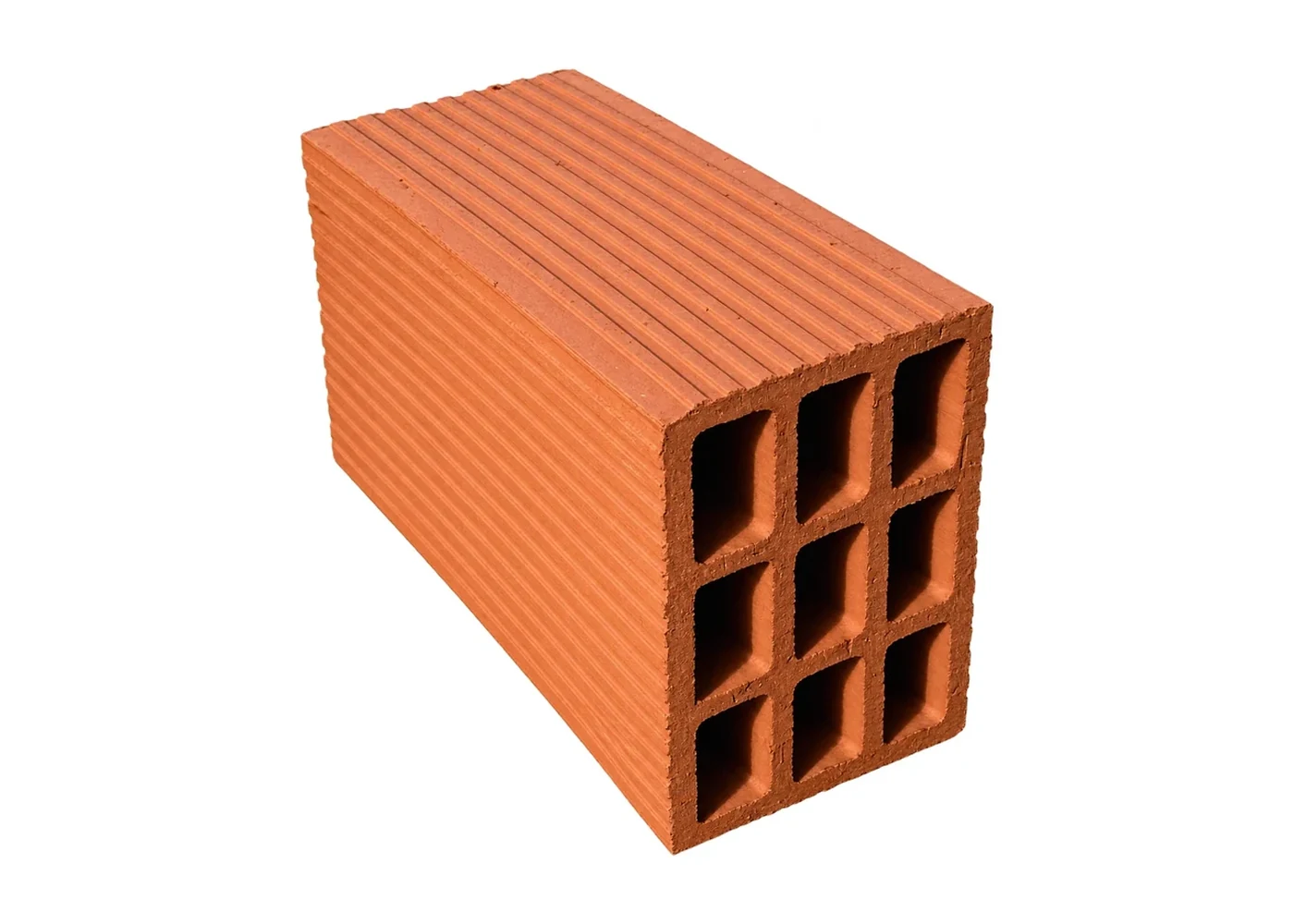 Ladrillo portante de 12x18x24 cm con nueve celdas