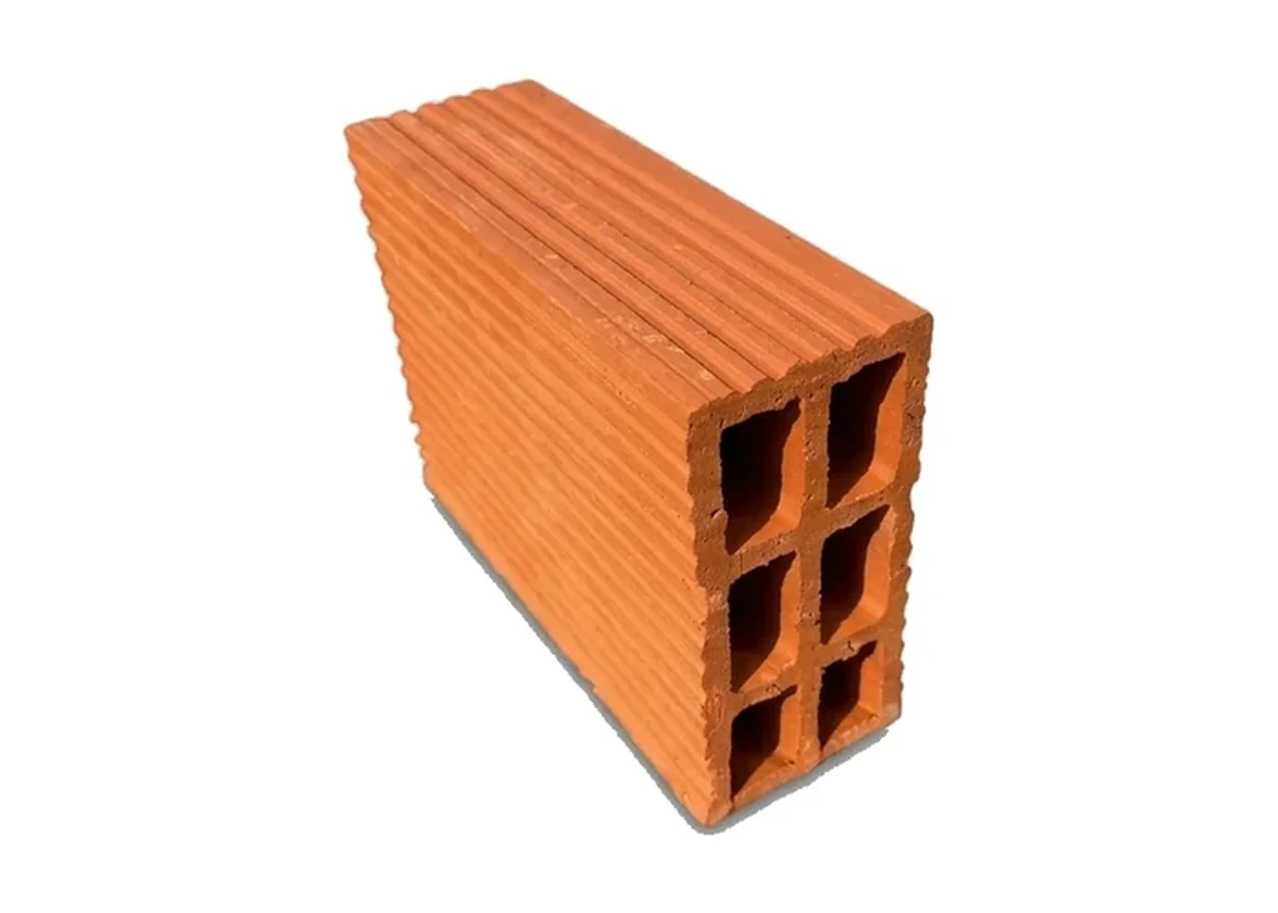 Ladrillo hueco liviano de 8x18x24 cm con cuatro celdas